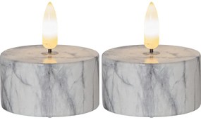LED свещи в комплект от 2 броя (височина 6 см) Flamme Marble - Star Trading