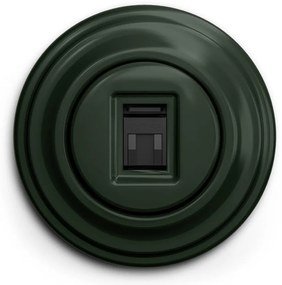 Kliklap - Ретро розетка за данни с рамка, зелена