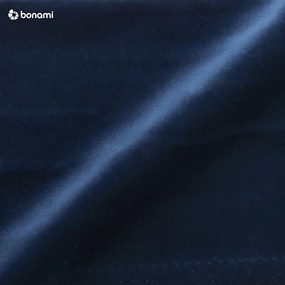 Тъмносиньо тапицирано кадифено двойно легло с място за съхранение с включена подматрачна рамка 200x200 cm Bellis – Micadoni