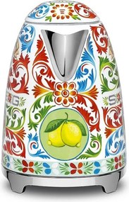 Електрическа кана SMEG Dolce & Gabbana KLF03DGEU, 2400 W, 1.7 л, 360° основа, Гланцово покритие, Многоцветен