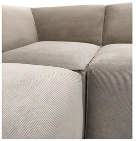 Бежов ъглов диван от велур (десен ъгъл) Sting - Scandic