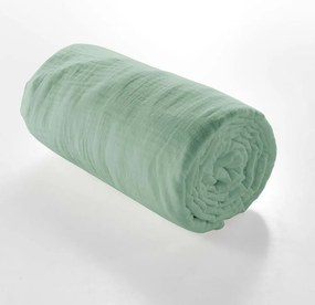 Светлозелен еластичен муселинов чаршаф 140x190 cm Angelia – douceur d'intérieur