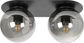 Плафон БЕРЛИН, черен/сив, 2xE27