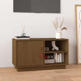 818238 vidaXL ТВ шкаф, меденокафяв, 70x34x40 см, бор масив