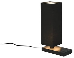 Матовочерна настолна лампа с безжично зарядно устройство (височина 35 см) Haley - Trio