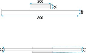 Аплик LED 80CM APP1847-1W CHROM