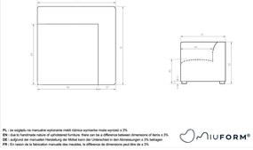 Бял модулен диван (променлив) Flex Felix – Miuform