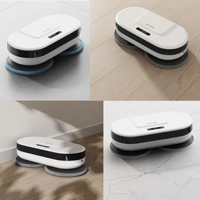 Робот за миене на подове Everybot EDGE 2 RS350, 27W, 210 мл, Мокро/сухо, Автономност до 200 мин, 7 режима, Сензор против падане/блъскане, Бял