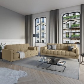 Бежов кадифен диван Bali - Cosmopolitan Design