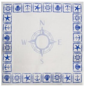 Хартиена квадратна покривка 100x100см с декор "Море" LUNI PAPER-(10-FE-7005) - Horecano