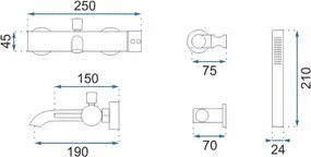 Смесител за вана Rea Lungo Titan