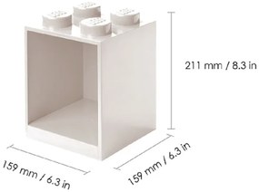 Комплект от 2 детски бели рафта за стена Brick - LEGO®