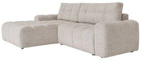 Бежов разтегателен модулен ъглов диван с място за съхранение (ляв ъгъл) Lulu – Miuform