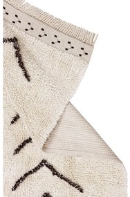 Кремав ръчно изработен памучен килим подходящ за пране 170x240 cm Bereber Rhombs – Lorena Canals