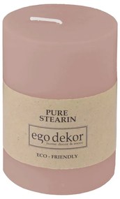 Прахово розова свещ Friendly, време на горене 37 ч. Eco - Eco candles by Ego dekor