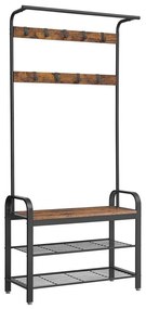 Стояща закачалка NAVOR кафява/черна