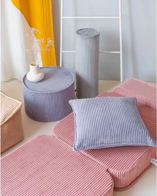 Синя детска възглавница за диван от рипсено кадифе Block – Wigiwama