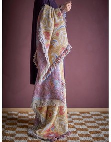 Жълто одеяло от рециклиран памук 130x160 cm Reims – Bloomingville