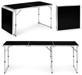 Сгъваема маса за кетъринг 180 x 60 cm черна 3 части