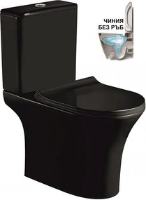 Моноблок ICC 7937P BLACK, седалка и капак с плавно затваряне, порцелан, черен гланц, 77x66.5x35.5см