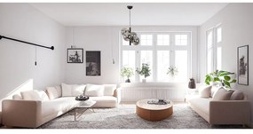 Черно-сива висяща лампа със стъклен абажур ø 15 cm Forte - Squid Lighting