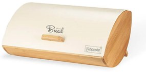 Кутия за Хляб Feel Maestro MR-1775-IVORY Слонова кост Дървен Метал Бамбук 25 x 13,3 x 36,5 cm