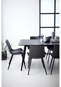 Черен стол за хранене от изкуствена кожа DAN-FORM Дания Hype - DAN-FORM Denmark