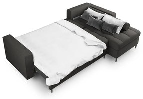 Тъмно сив ъглов разтегателен диван , десен ъгъл Santo - Milo Casa