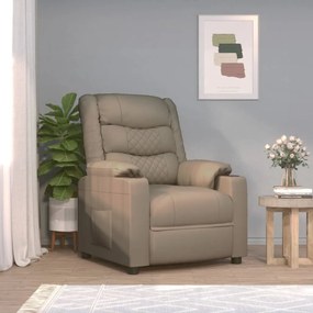 3143455 vidaXL Електрически стол реклайнер, капучино, изкуствена кожа
