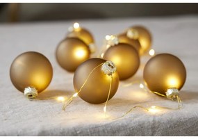 Светлинна декорация с коледен мотив в златист цвят ø 6 см Bliss - Star Trading