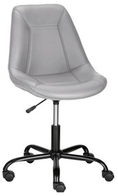 Сив офис стол от имитация на кожа Kenny – Støraa