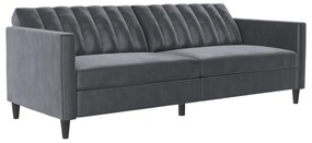 Сив кадифен диван 207 cm Celine – Støraa