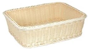 Водоустойчив панер PVC правоъгълен 32,5x26,5xh10см натурал GCC-(671375N-RE) - Horecano