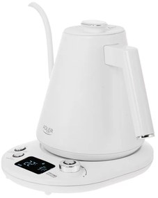 Електрическа кана Adler AD 1349W, 1100W, 1 л, 40-100 C, Поддържане на топлината, LED дисплей, Бял