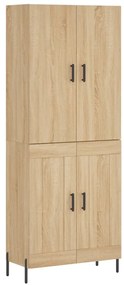 3195798 vidaXL Висок шкаф, дъб сонома, 69,5x34x180 см, инженерно дърво