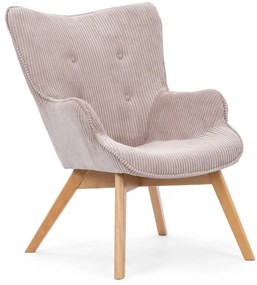 Светлорозов фотьойл с табуретка от рипсено кадифе Niko – Ropez