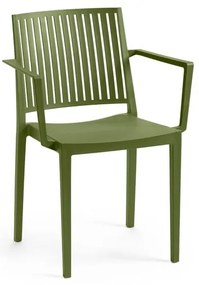 Зелен пластмасов градински стол Bars - Rojaplast