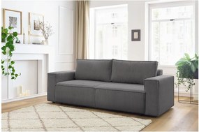 Тъмносив диван от велур 245 cm Nihad - Bobochic Paris