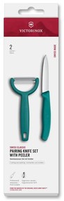 Victorinox - Комплект кухненски нож и белачка SWISS CLASSIC, тюркоаз