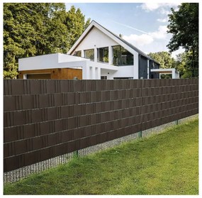 Ленти за засенчване на огради 19 cm x 35 m в кафяво