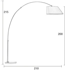 Черна подова лампа Arc - Zuiver