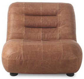 Кожено кресло в цвят кафяв коняк Wyatt – Dutchbone