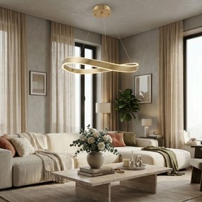 ВИСЯЩА ТАВАННА ЛАМПА SWE069-CP 80cm BRUSH GOLD
