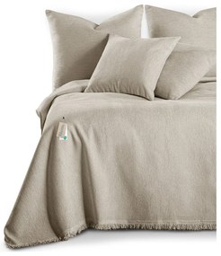 Бежово покривало за легло от шенил 220x240 cm Talo – Filumi