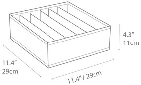 Сив органайзер за чекмеджета с отделения за чекмеджета, 29 x 11 cm - Bigso Box of Sweden