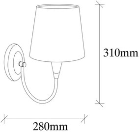 Метална стенна лампа в златисто Opviq lights Patrick - Opviq lights