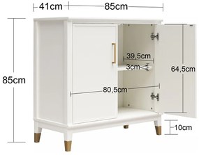 Розово шкафче 86x85x41 cm Westerleigh – CosmoLiving by Cosmopolitan