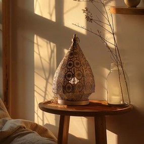 Ориенталска настолна лампа златиста 26 см - Mowgli