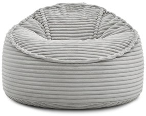 Светлосив пуф от рипсено кадифе Socrate – Bobochic Paris