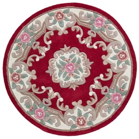 Килим от червена вълна , ⌀ 120 cm Aubusson - Flair Rugs